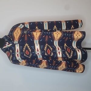 Massive Outdoors Aztec Pattern Fleece Pullover